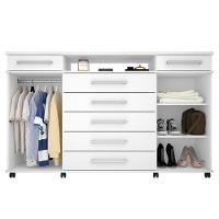 Cômoda Para Quarto 2 Portas 7 Gavetas London D02 Branco - 5