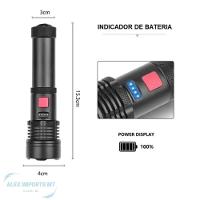 Lanterna Led Xml T9 Recarregável Usb Muito Forte. - 2