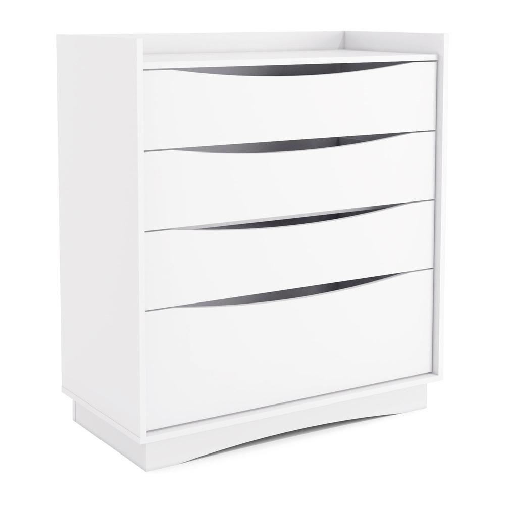 Cômoda Com 4 Gavetas Multimóveis Cr35152 Branco Branco - 1