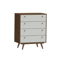 Cômoda Retrô 35 Conhaque / Off White - Olivar Móveis - Cor: Marrom - 3