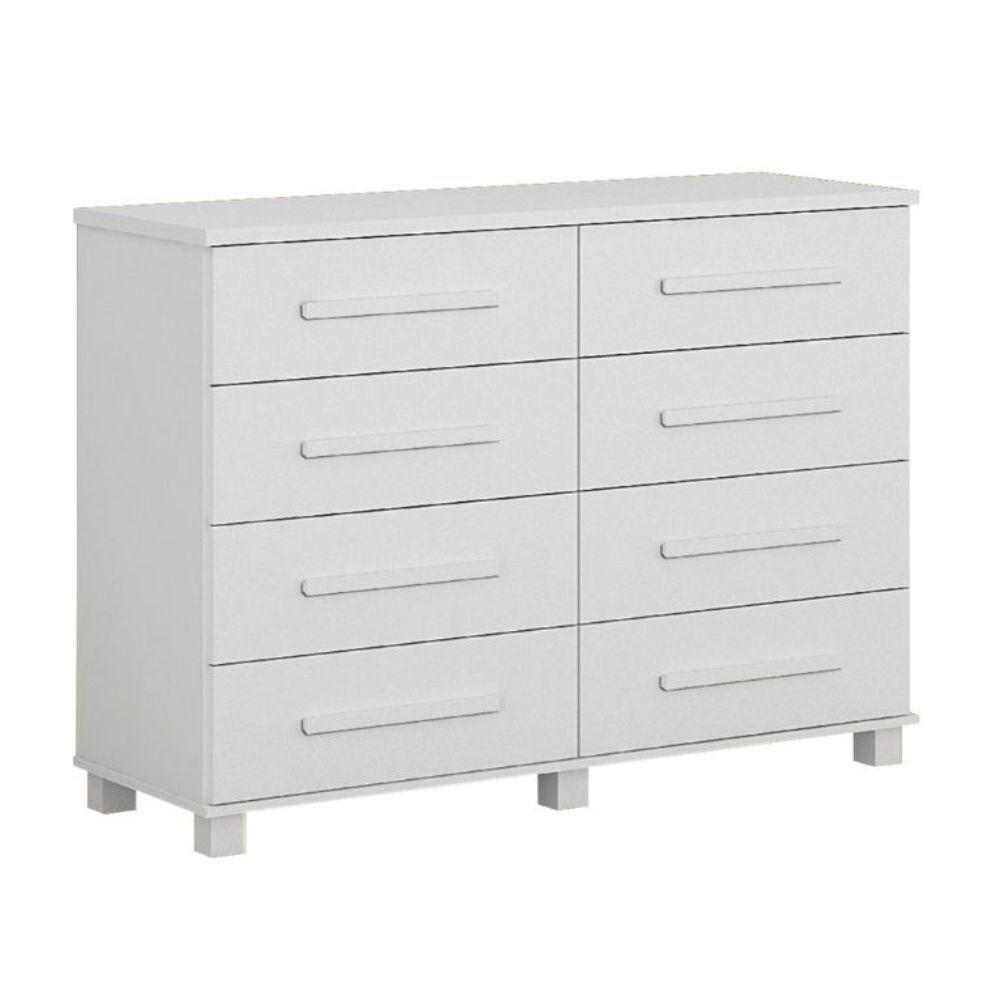 Cômoda San Marino 8 Gavetas Leifer Branco - 1
