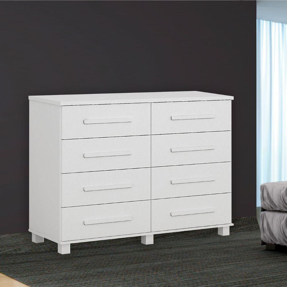 Cômoda San Marino 8 Gavetas Leifer Branco - 4