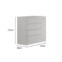 Cômoda 4 Gavetas e 1 Porta Valverde Móveis Neve - 6