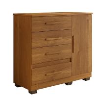 Comoda New Florença Quarto Com 4 Gavetas E 1 Porta Cinamomo Cinamomo - 1