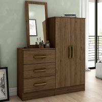 Cômoda Multiuso Liza 02 Portas 03 Gavetas Briz Castanho - 1