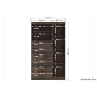 Cômoda Casal Marabá 1.6 c/ 1 Porta 2 Nichos e 6 Gavetas c/ Espelho Atacama - Santos Andirá - 2