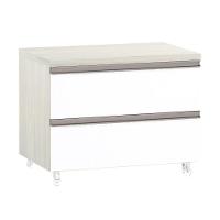 Mesa De Cabeceira Prime Plus 60 Cm Legno Crema C/ Branco Mat - 1