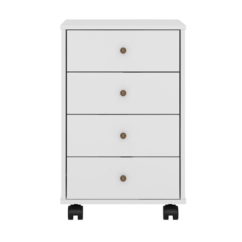 Gaveteiro 4 Gavetas Office Presence Branco 29110 Demóbile - 3