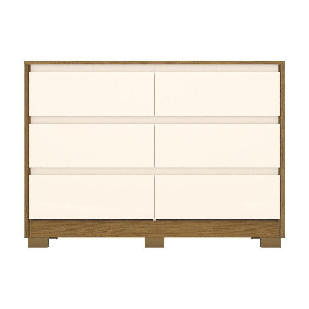 Cômoda 6 Gavetas Ravenna Henn Nature Com Off White - 4