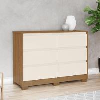 Cômoda 6 Gavetas Ravenna Henn Nature Com Off White - 1