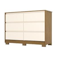 Cômoda 6 Gavetas Ravenna Henn Nature Com Off White - 6
