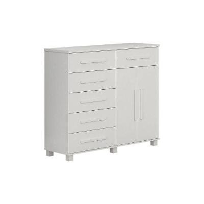 Cômoda São Paulo 2 Portas 6 Gavetas Leifer Branco