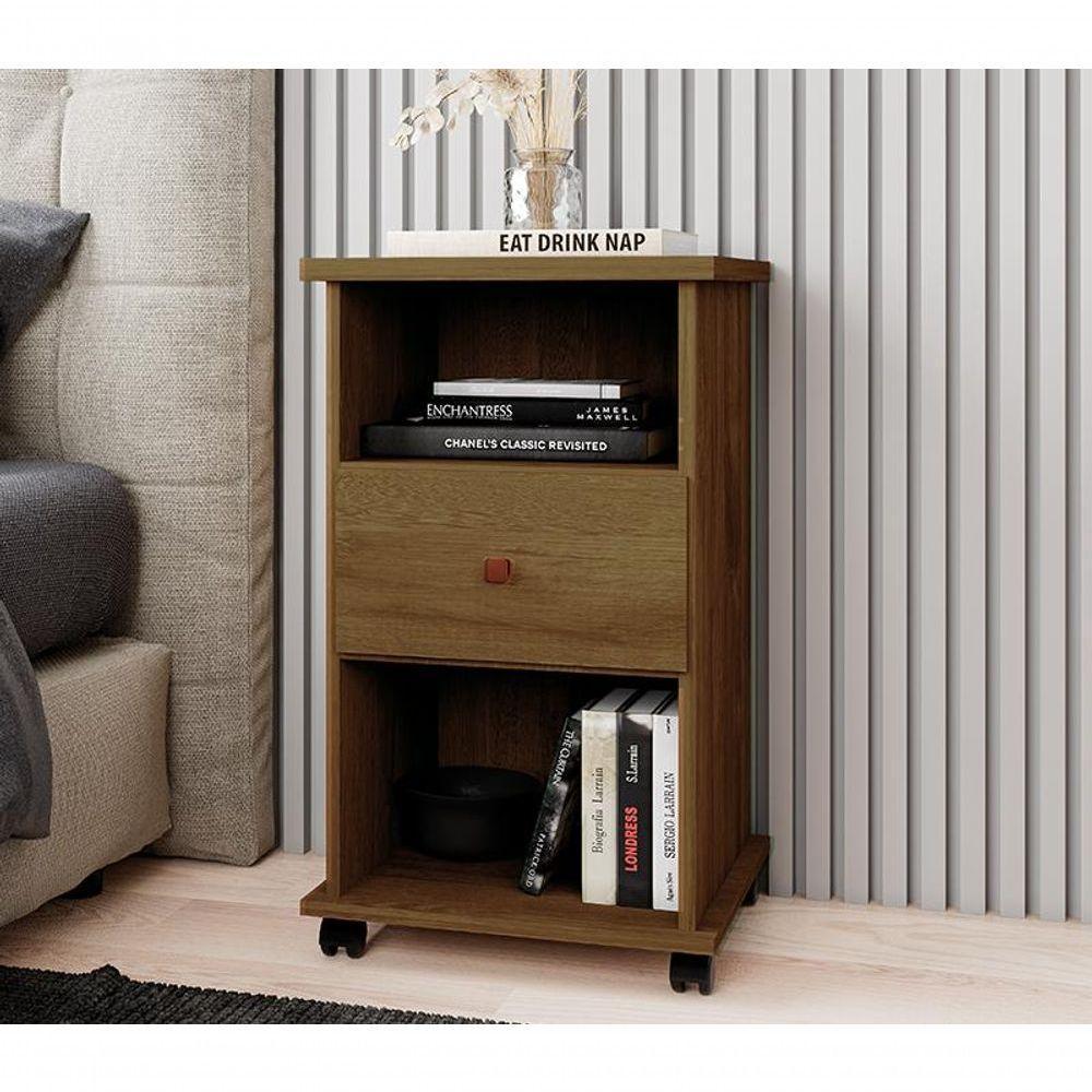 Mesa De Cabeceira 1 Gaveta Mel/Perola - 7