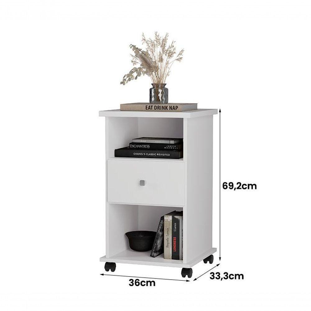 Mesa De Cabeceira 1 Gaveta Mel/Perola - 8