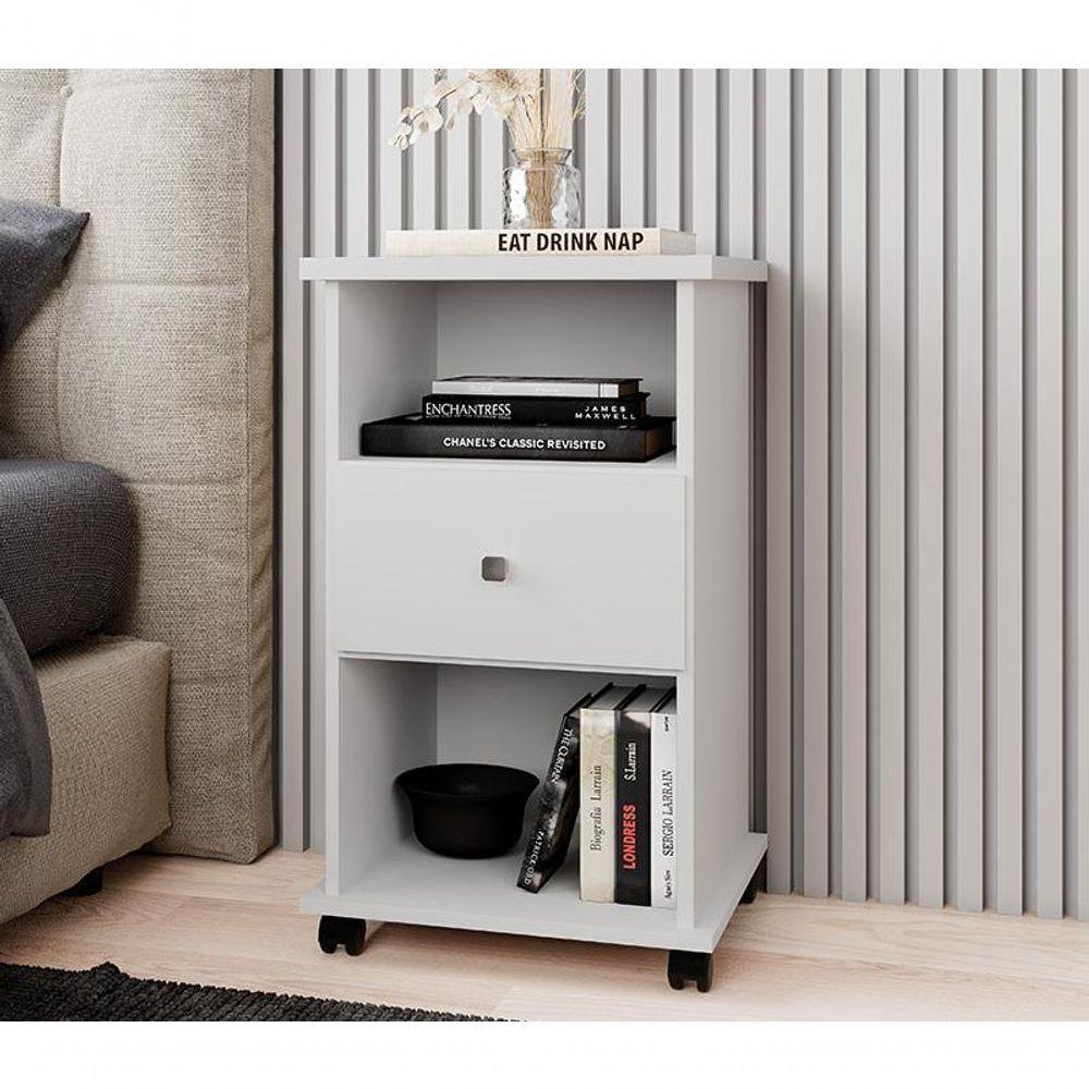 Mesa De Cabeceira 1 Gaveta Mel/Perola - 10