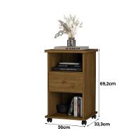 Mesa De Cabeceira 1 Gaveta Mel/Perola - 5