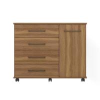 Comoda 04 Gavetas Flora Amendola Com Rodizios Amendola