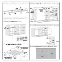 Cômoda Diamante 4 Gavetas 1 Porta Leifer Branco - 3