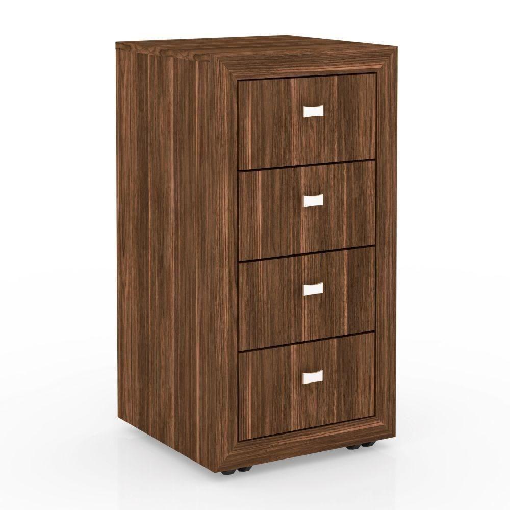 Gaveteiro 4 Gavetas Me4133 Nogal - 1