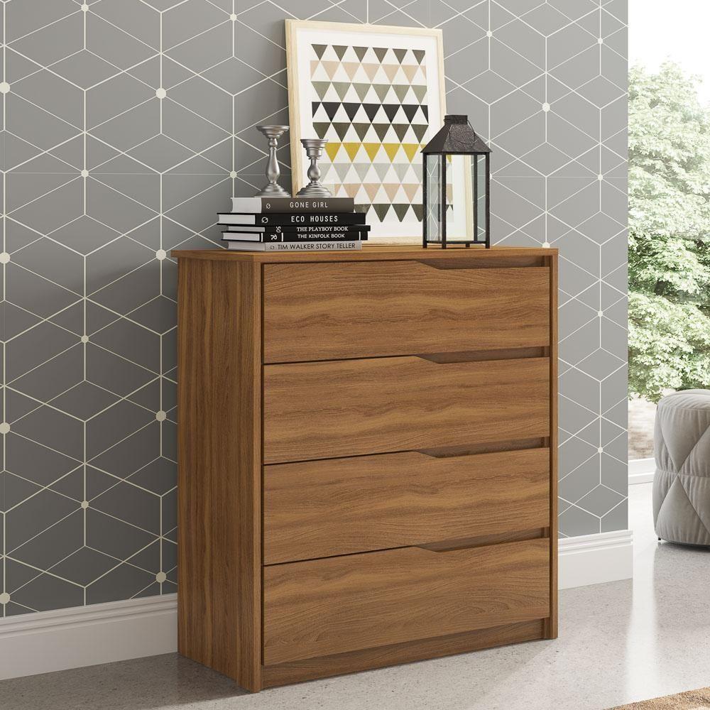 Cômoda Para Quarto 4 Gavetas Atria D02 Amendola Touch - 5