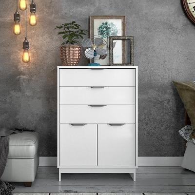 Cômoda 3 Gavetas 2 Portas 1112 Carraro - Branco Branco