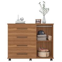 Cômoda Flora 4 Gavetas E 1 Porta 4130 Demóbile Amêndoa - 5