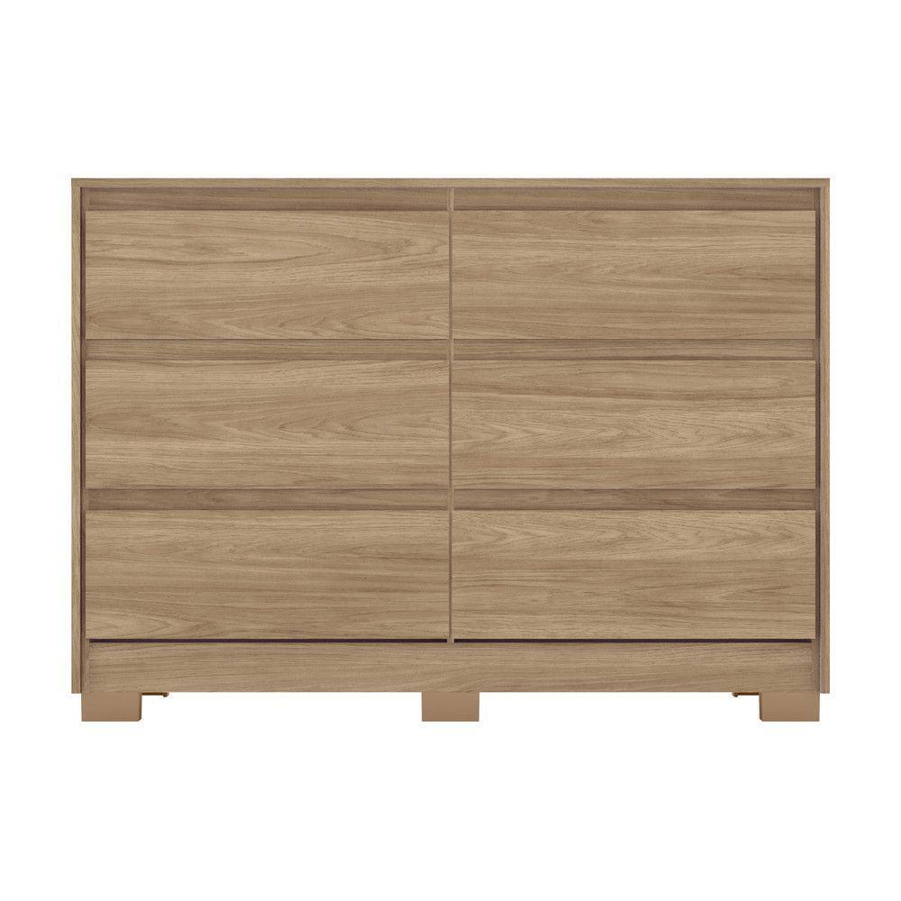 Cômoda 6 Gavetas Ravenna Henn Jequitibá Brilho - 6