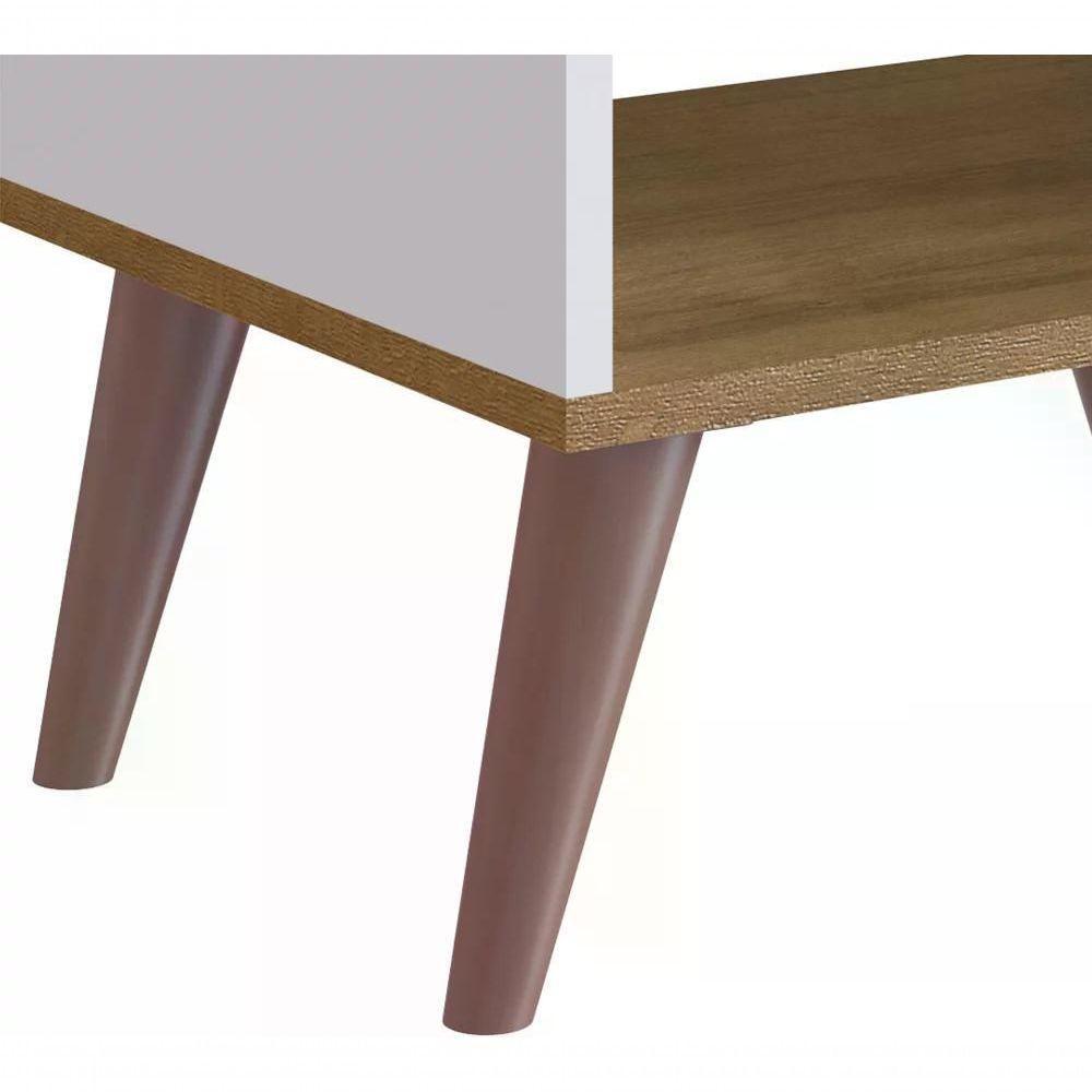 Mesa De Cabeceira 01 Gaveta Re001 Branco Mel Pp Branco Mel - 5