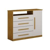 Cômoda 1 Porta 4 Gavetas Diamante Leifer Móveis - 1