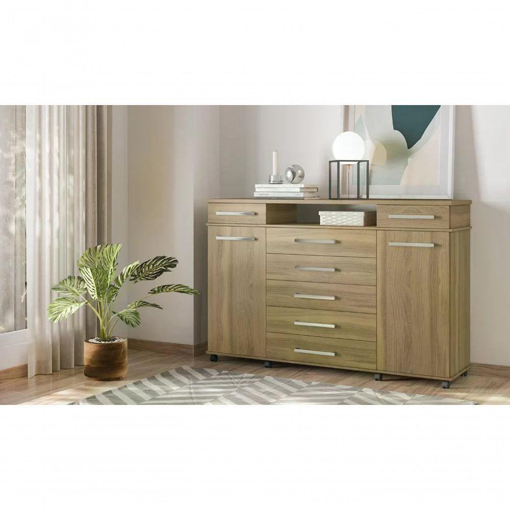 Comoda 07 Gavetas London Amendola Com Rodizios Amendola - 2