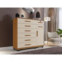 Cômoda New Vitoria Com Porta E 8 Gavetas Benetil Cinamomo/off White - 2