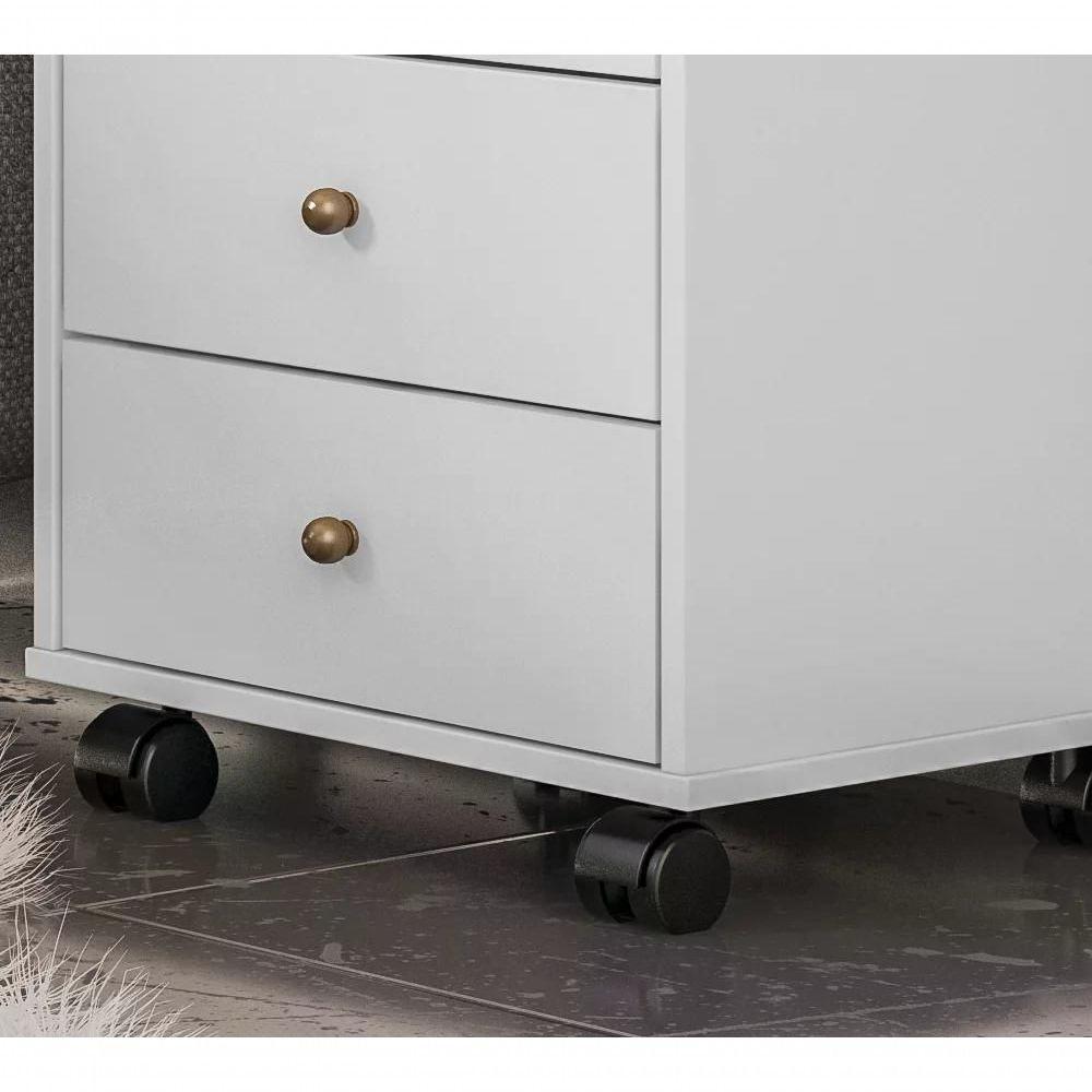 Kit Com 02 Mesa De Cabeceira Presence 9070 Branco Demobile B - 5