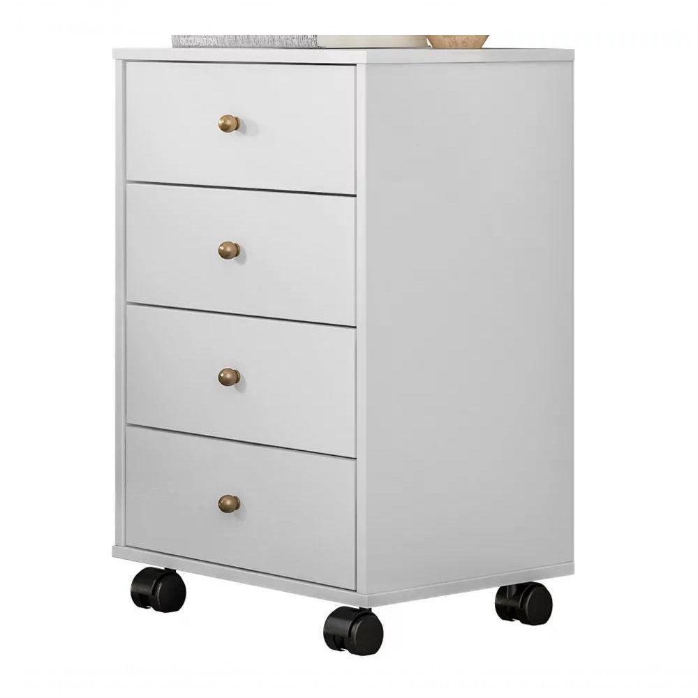 Kit Com 02 Mesa De Cabeceira Presence 9070 Branco Demobile B - 8