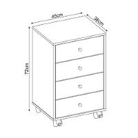 Kit Com 02 Mesa De Cabeceira Presence 9070 Branco Demobile B - 11