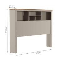 Jogo De Cabeceira Com Mezanino Lateral Cambridge Off White - 6