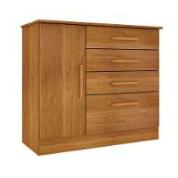 Cômoda Chicago 1 Porta 4 Gavetas Tcil Cinamono - 1