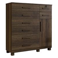 Cômoda New Vitoria Com Porta E 8 Gavetas Benetil Imbuia. - 1