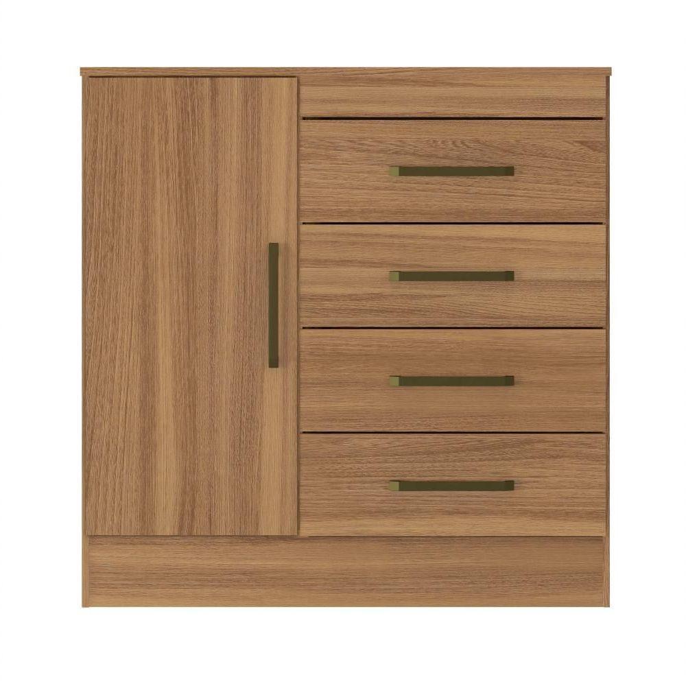 Gaveteiro 4 Gavetas 1 Portas Silvie Amendola - 2