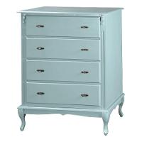 Cômoda Luiz Xv 4 Gavetas 1030 Laca Azul Bebê - 1