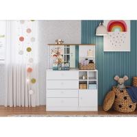 Cômoda House Espelho 4 Gavetas 1 Porta Art In Móveis Branco