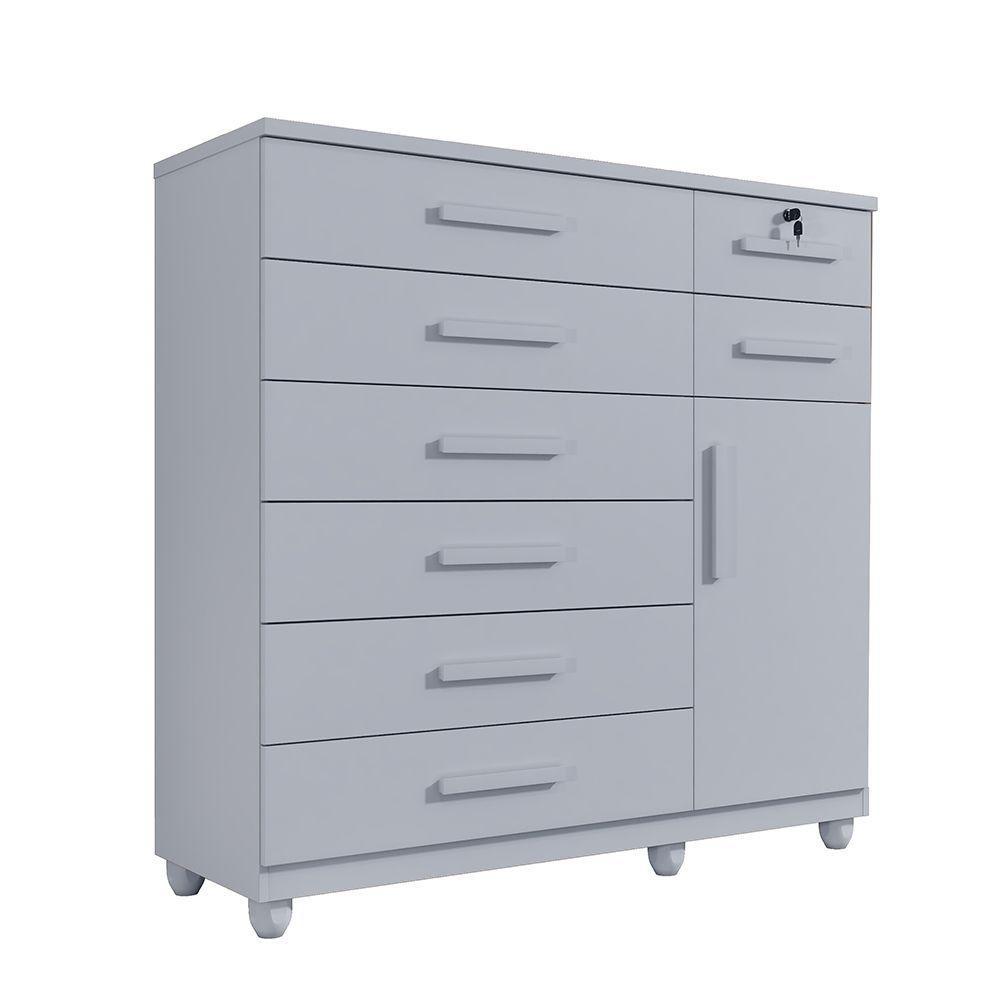 Cômoda New Vitoria Com Porta E 8 Gavetas Benetil Branco - 2