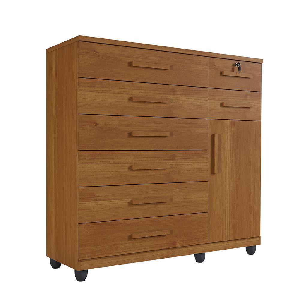 Cômoda New Vitoria Com Porta E 8 Gavetas Benetil Cinamomo - 1