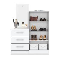 Cômoda Multiuso 02 Portas 03 Gavetas B700 Briz Branco - 3