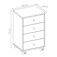 Cômoda 4 Gavetas Lion Mitchell Branco - 4