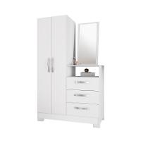 Cômoda C/ Espelho 2 Portas 3 Gavetas Branco/rosa Flex Nt5165 Notável Móveis Branco - 6