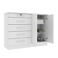 Cômoda Istambul 2 Portas 5 Gavetas Tcil Branco - 3