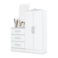 Cômoda Multiuso Liza 02 Portas 03 Gavetas Briz Branco - 2