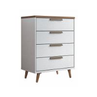 Gaveteiro 4 Gavetas Virginia Branco Jatobá - 2