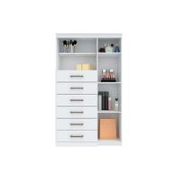 Cômoda Casal Marabá 1.6 c/ 1 Porta 2 Nichos e 6 Gavetas Jatoba/Grafitte - Santos Andirá - 6