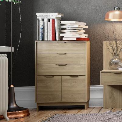 Cômoda 3 Gavetas 2 Portas 1112 Carraro - Noce Noce